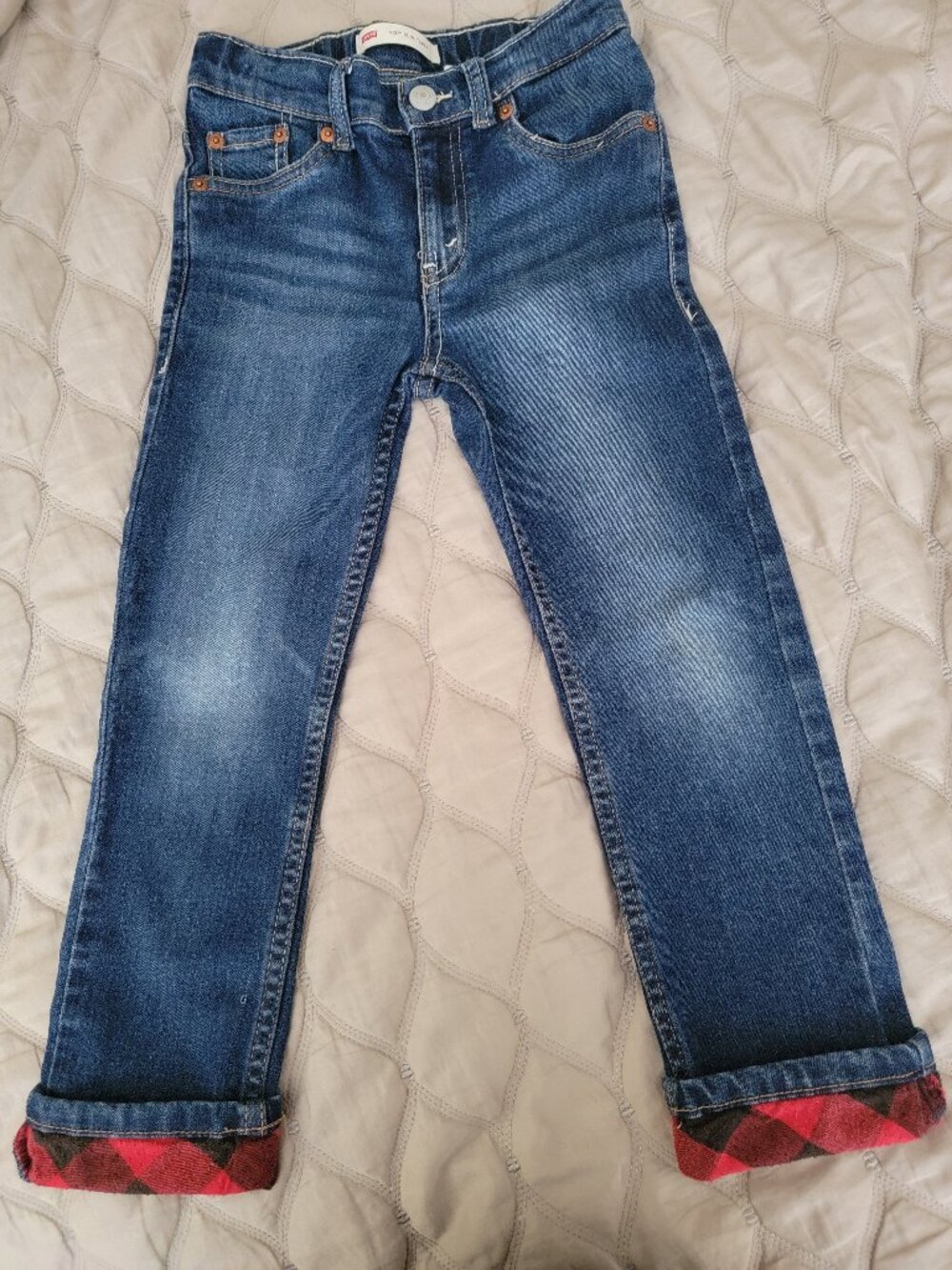 Levi's 512 Slim Taper Little Boys Jeans with Flannel Cuffs, 5-6